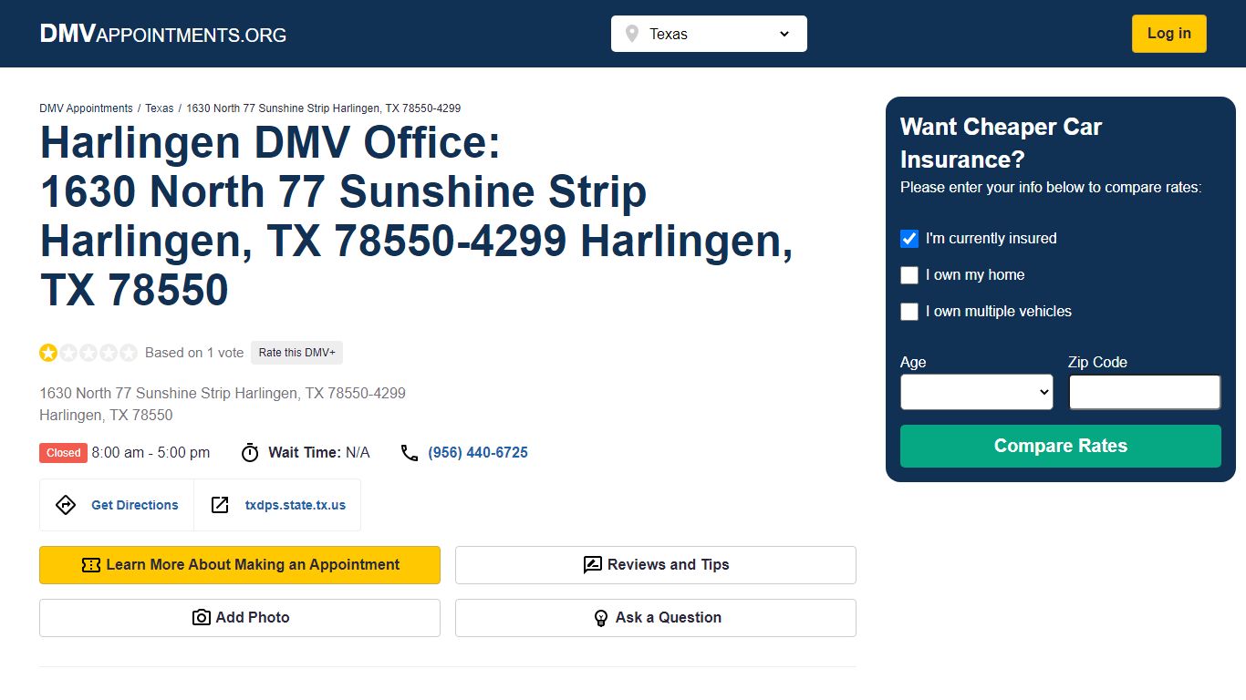 DMV Office @ harlingen, texas | DMV Appointments